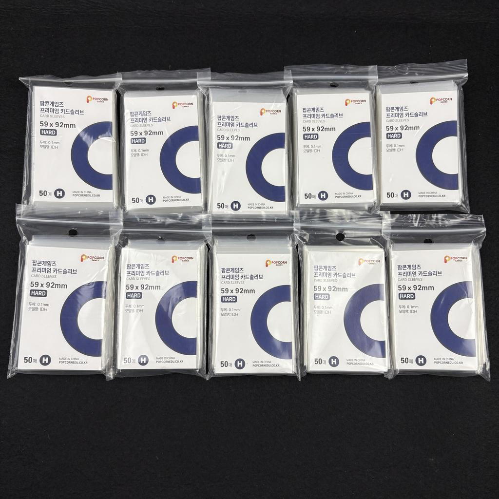 50-500 pezzi Corea Custodie per Carte Trasparenti Senza Acidi CPP HARD Protettore Holografico per Fotocardine Album Raccoglitore Foto Popcorn Card