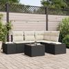 VidaXL Set of 4 Garden Sofas with Cushions Brown Poly Rattan 3347047