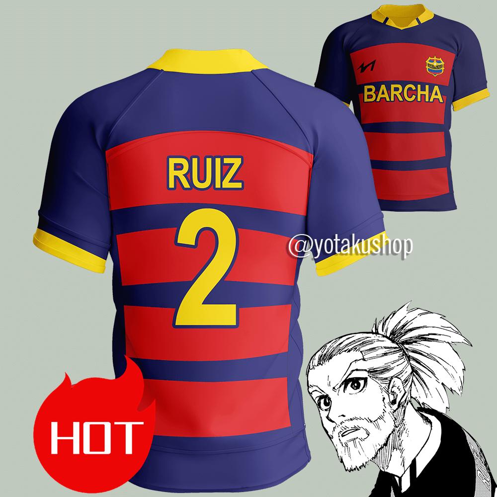 Blue Lock FC Barcha Bunny Iglesias 19 Lavinho 87 Anime Cosplay Herr V-ringad Tröja Kortärmad T-shirt Toppar Mode Anpassad T-shirt