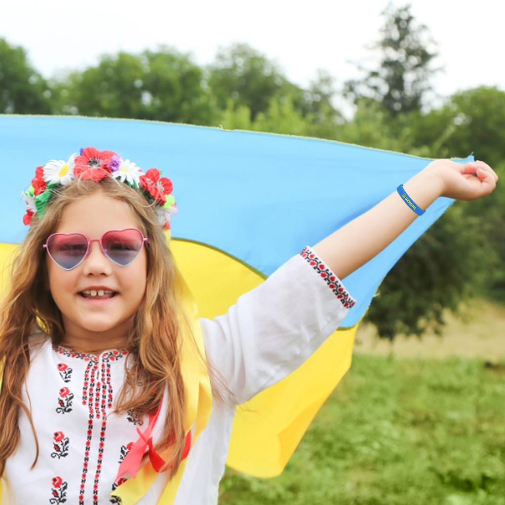 Ukrainian Emblem Bracelet Ukrainian Patriotic Gift Ukrainian Rubber Bracelet