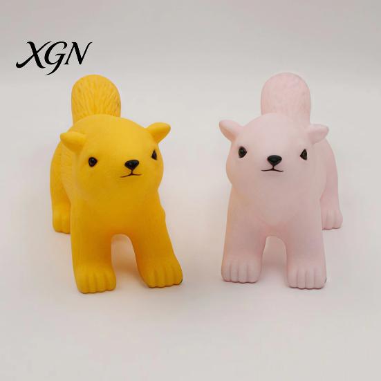 Soft Pinch Toy for Children Realistic Squirrel Squeeze with Sound TPR Fidget Built-in BB Kids Adults Cute Animal-Shaped Decompression Gadget