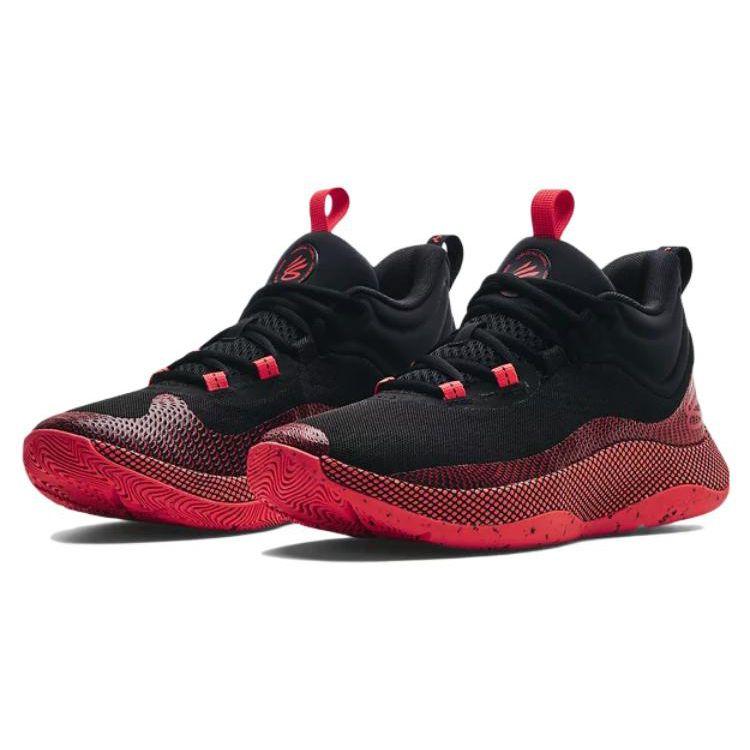 Under Armour Men's Curry HOVR Splash Black Red Basketball Shoes 3024719-004