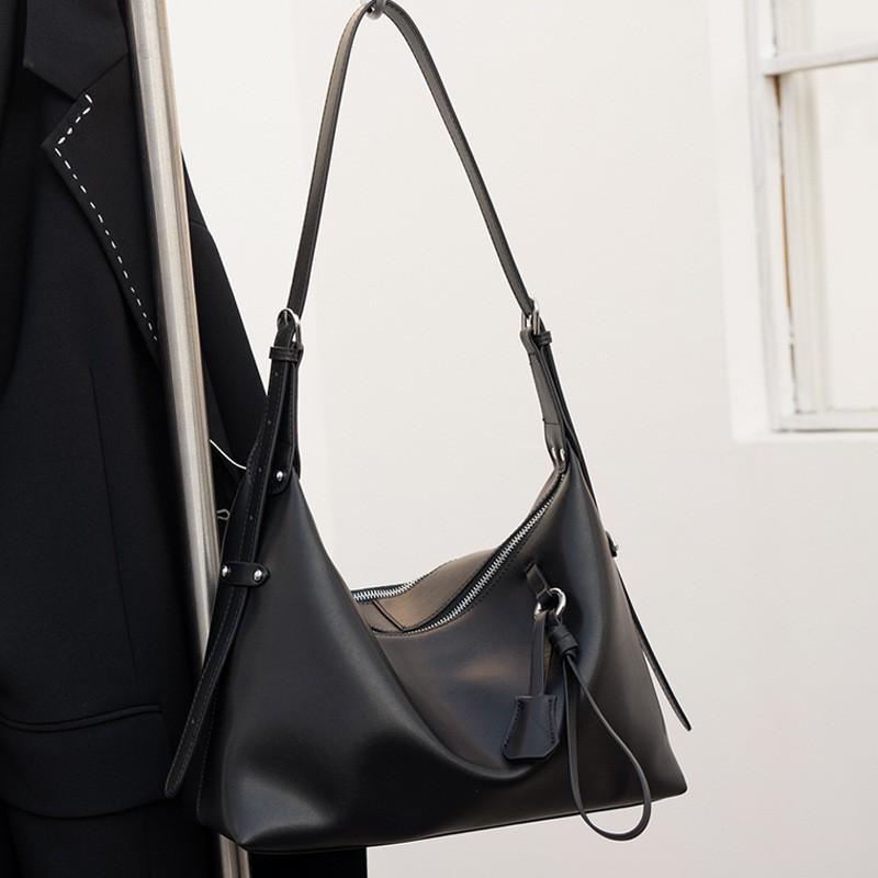 Genuine Leather Tote Bag Women Large Capacity Shoulder Casual Minimalist Crossbody