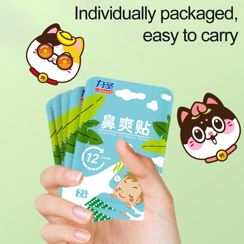 20pcs Nose Refreshing Patch Correction Lip Nose Breathing Improving Patch For Children Cartoon Night Sleep Sticker Tape