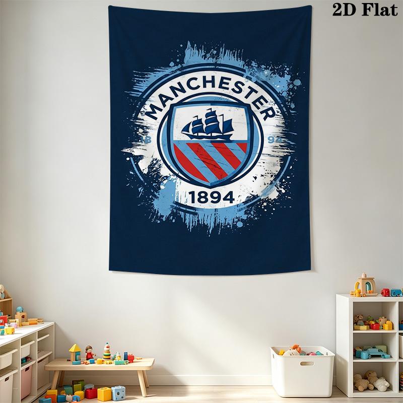 Manchester Football Club Crest Threepiece Set 1 Duvet Cover 2 Pillowcase Without Core Soft And Comfortable Bedding Set