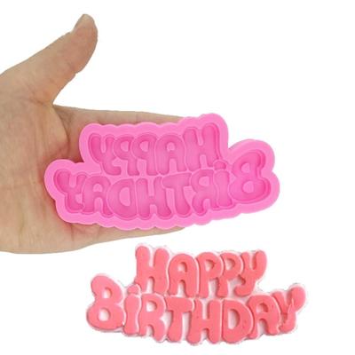 DIY Happy Birthday Shape Sugarcraft Silicone Molds Letter Chocolate Fondant Cake Decorating Tools