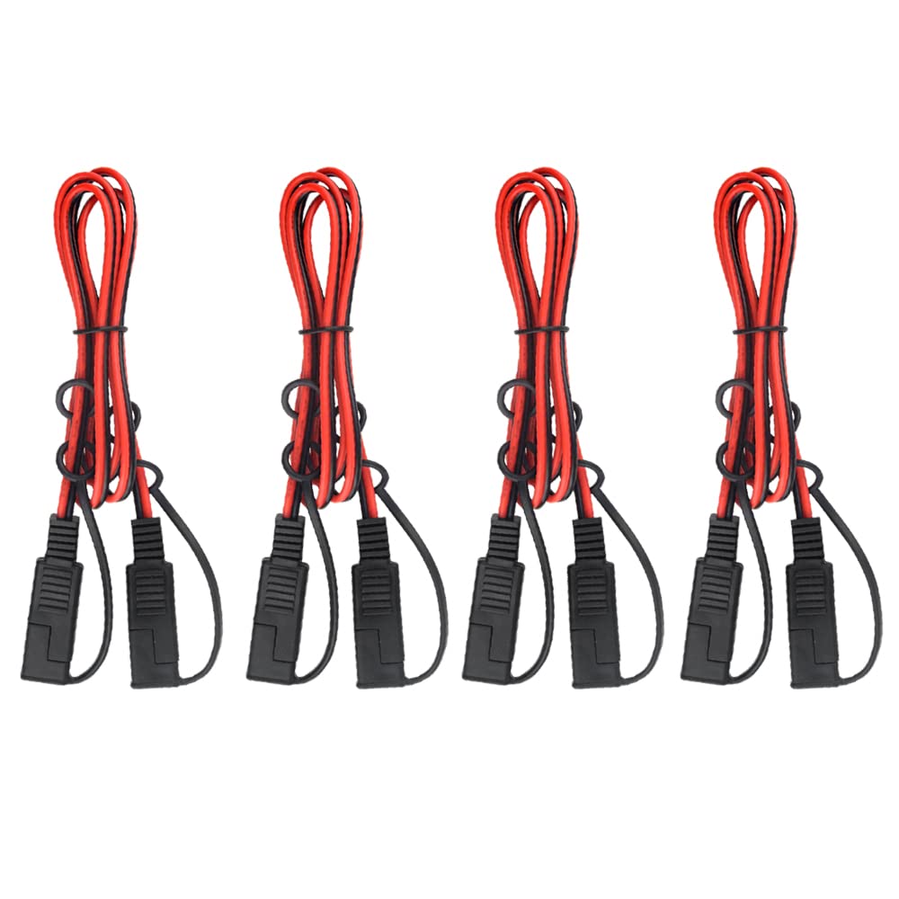 WMYCONGCONG 4pcs 1M 18AWG SAE To SAE Extension Cable Quick Disconnect Wiring Harness Dough