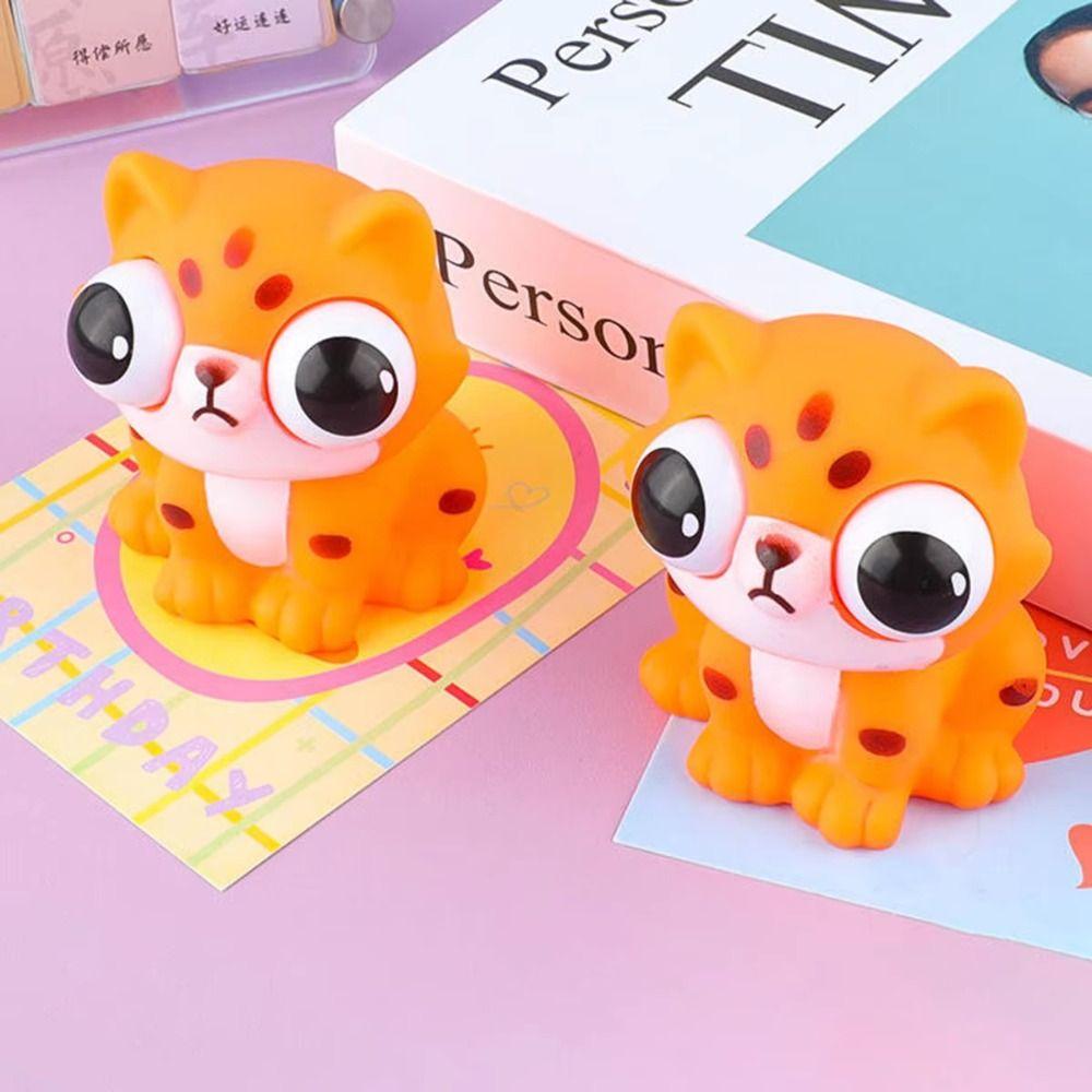 Soft Pop Eye Squeeze Sensory Toys Slow Rebound Tiger Squeeze Toy Little Bear Fidget Toys Gift