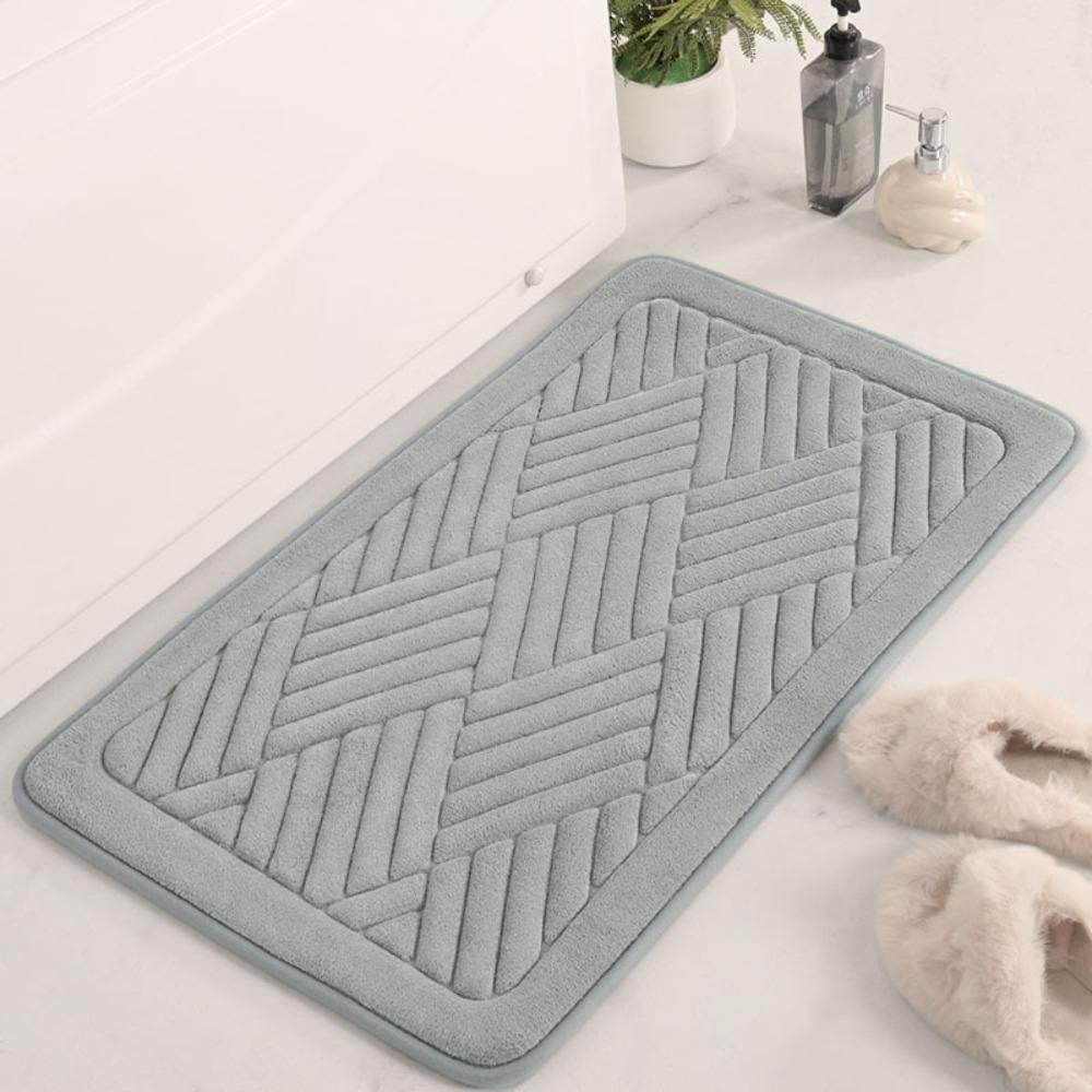 Schwamm Badezimmer Kaschmir Verdickungsmatte Bad Rutschfeste Teppiche In Waschbecken Badewanne Boden Teppich Duschraum Fußmatte Memory-Schaum 3D-Pad
