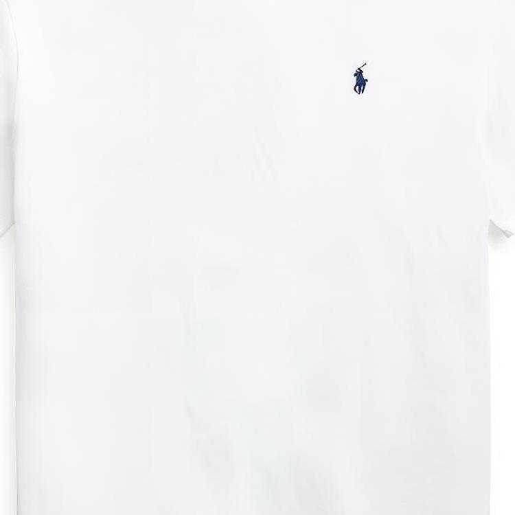 Polo Ralph Lauren Logo Embroidered Crew Neck Short Sleeve T-Shirt Men Tops White MNPOTSH1N820395-100
