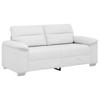 2 Seater Sofa White 180x81x84 cm Faux Leather