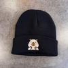 Fashion Knitted Hat With Capybara Embroidery Design Suitable For Daily Use