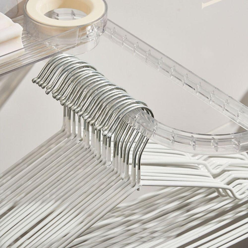 Wall-mounted Clothes Hanger Clip Collector Foldable Finishing Rack Convenient Storage Rack  Laundry