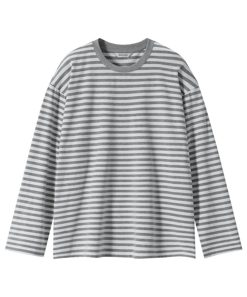 BRENSON Oversize 1:1 Pasiasta koszulka z długim rękawem ( 5 kolorów )