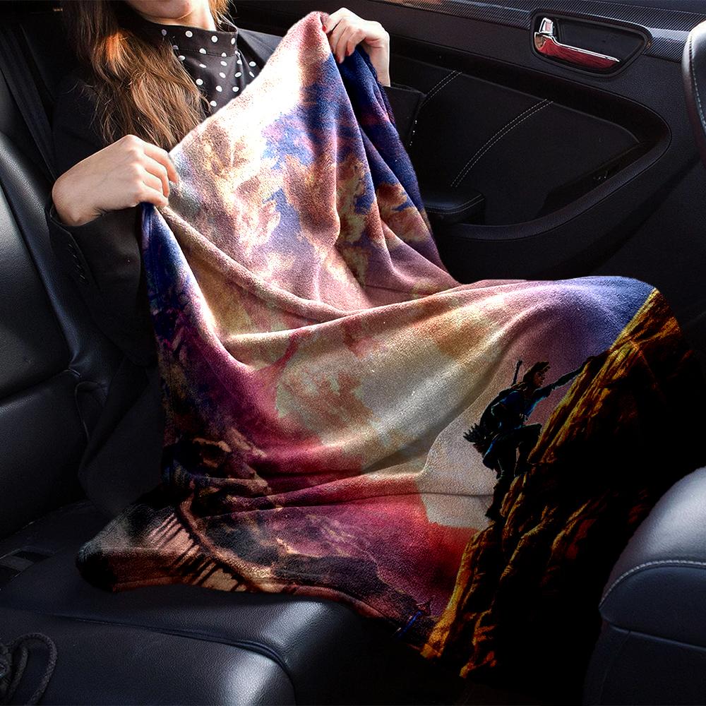 Journey Through Mountains Blanket Soft Throw Blanket For Home Bedroom Bed Sofa Travel Office Solid Christmas Blanket