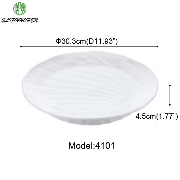

Белые большие круглые тарелки 12 дюймов Западно-европейская посуда для десертов Меламиновая посуда A5 Имитация фарфора Столовая посуда