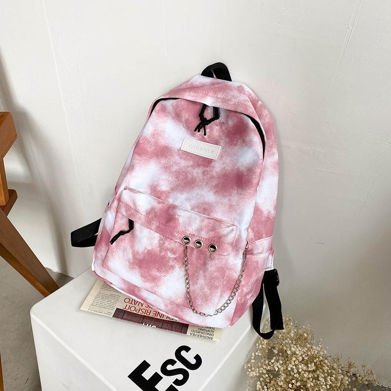 Large Capacity Schoolbag Women's Bag Versatile High School College Student Backpack Junior High School Student Tie-dye Travel Backpack