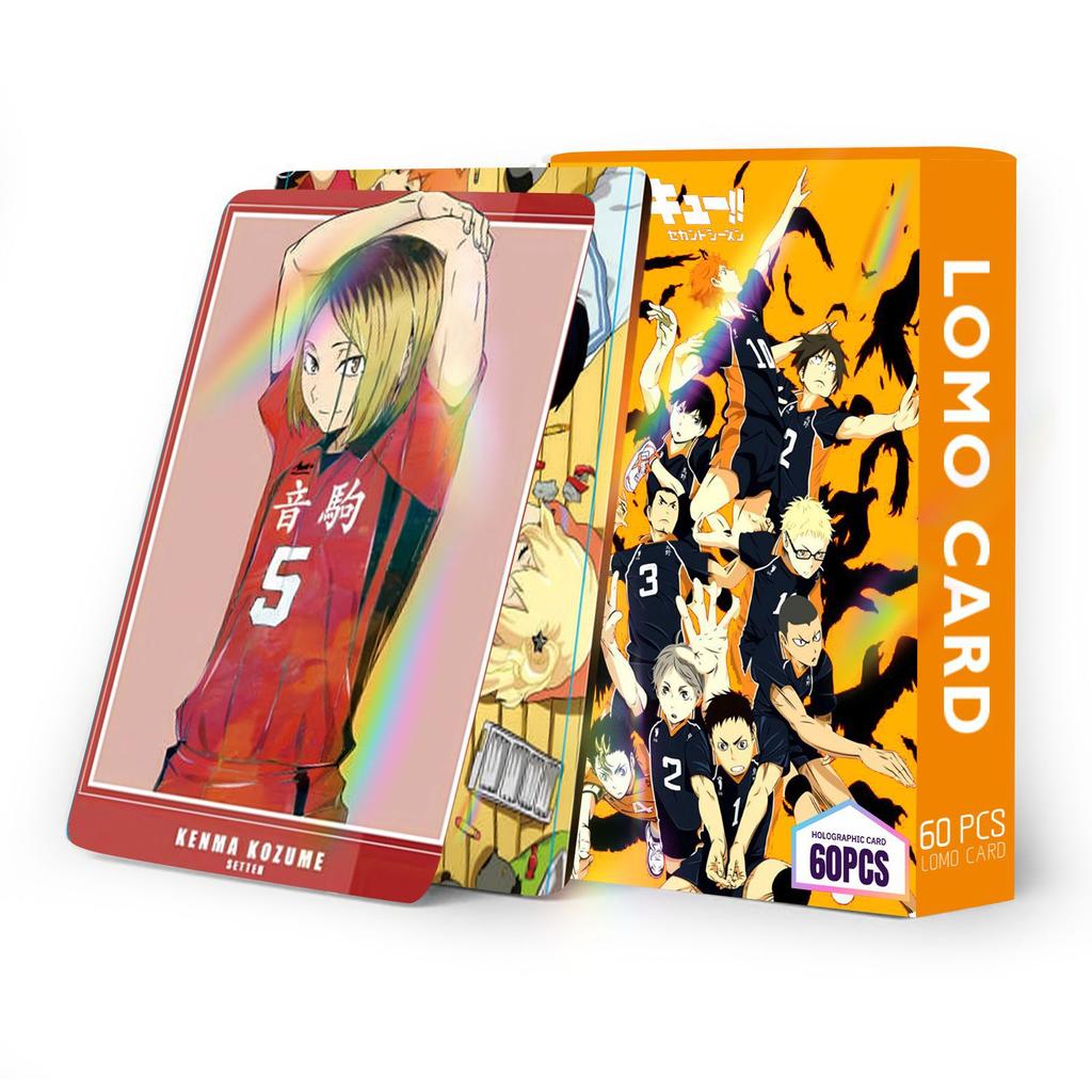 60 Stück/Set Anime Haikyuu Lomo-Karten Doppelseitige Laserkarten Sammlung Geschenke