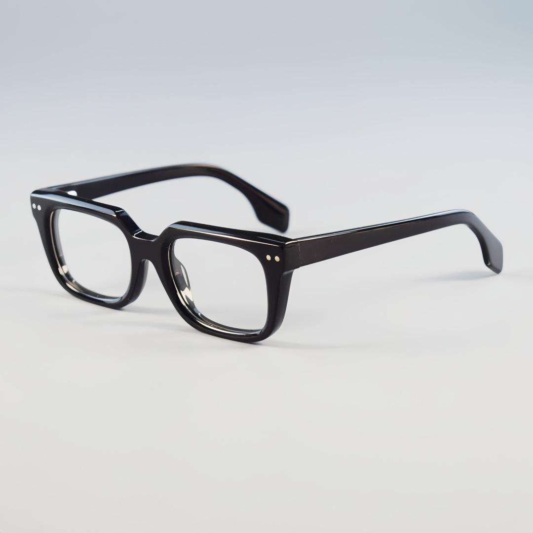 

Retro Acetate Eyeglasses Frames Rx-able Reading Glasses Frame Myopia Prescription Eyeglasses Good Quality Glasses for Man Woman чорний