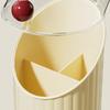 Makeup Brush Holder 3 Compartments Cosmetics Organizer With Clear Dustproof Lid Makeup Brushes Cup Pen Holder For Vanity Eyebrow