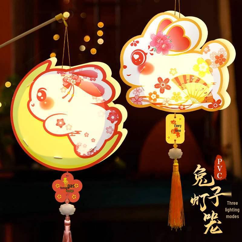 Children's Handheld Glowing Jade Rabbit Lanterns - Mid-Autumn Festival Decoration