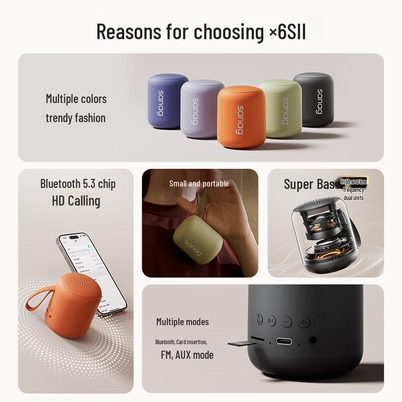 Saina X6S II Portable Wireless Bluetooth Speaker (CN version)