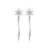 1 Pair Silver Woman Earrings Snowflake Girlfriend Dating Jewelries Party Girls Decor Ear Earring Jewelry Decorations