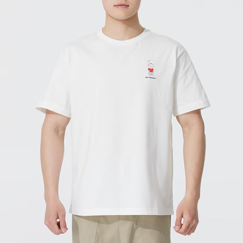 Men's T-Shirt New Balance T Shirt Unisex Sea Salt White