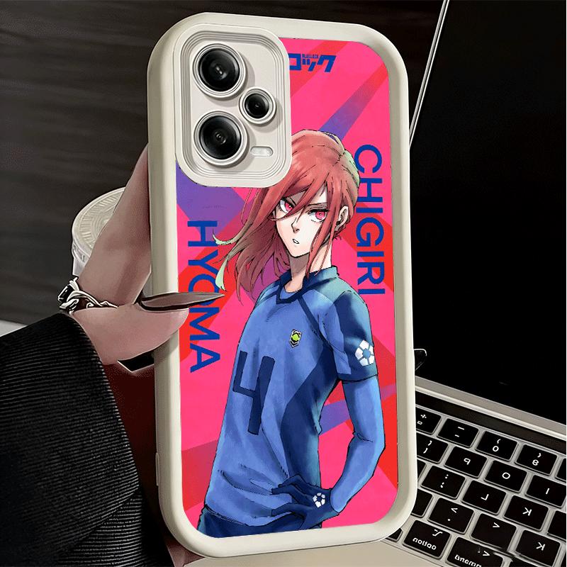 Phone Case for Xiaomi Redmi Note 15 14 13 Pro Plus Anime Blue L-Lock Desgin Shell 12S 11 11S 11T 5G 14S Soft Silicone Funda