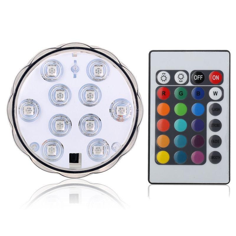 Compre Multicolor Submersible 10 Led Rgb Light Lamp Party Vase Underwater Lighting Waterproof Remote Decor Barato Frete Grátis Avaliações Reais Com Fotos Joom Compre Multicolor Submersible 10 Led, Battery Picture Light With Remote