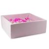 Dry Pool 110X110X40 Velvet Soft Light Pink With 600 Balls: Transparent, Iridescent, Light Pink, Pink