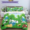 Smurfs Forest Print 3Pcs Bedding Setduvet Cover With 2 Bedropillowcase Home Birthday Gift