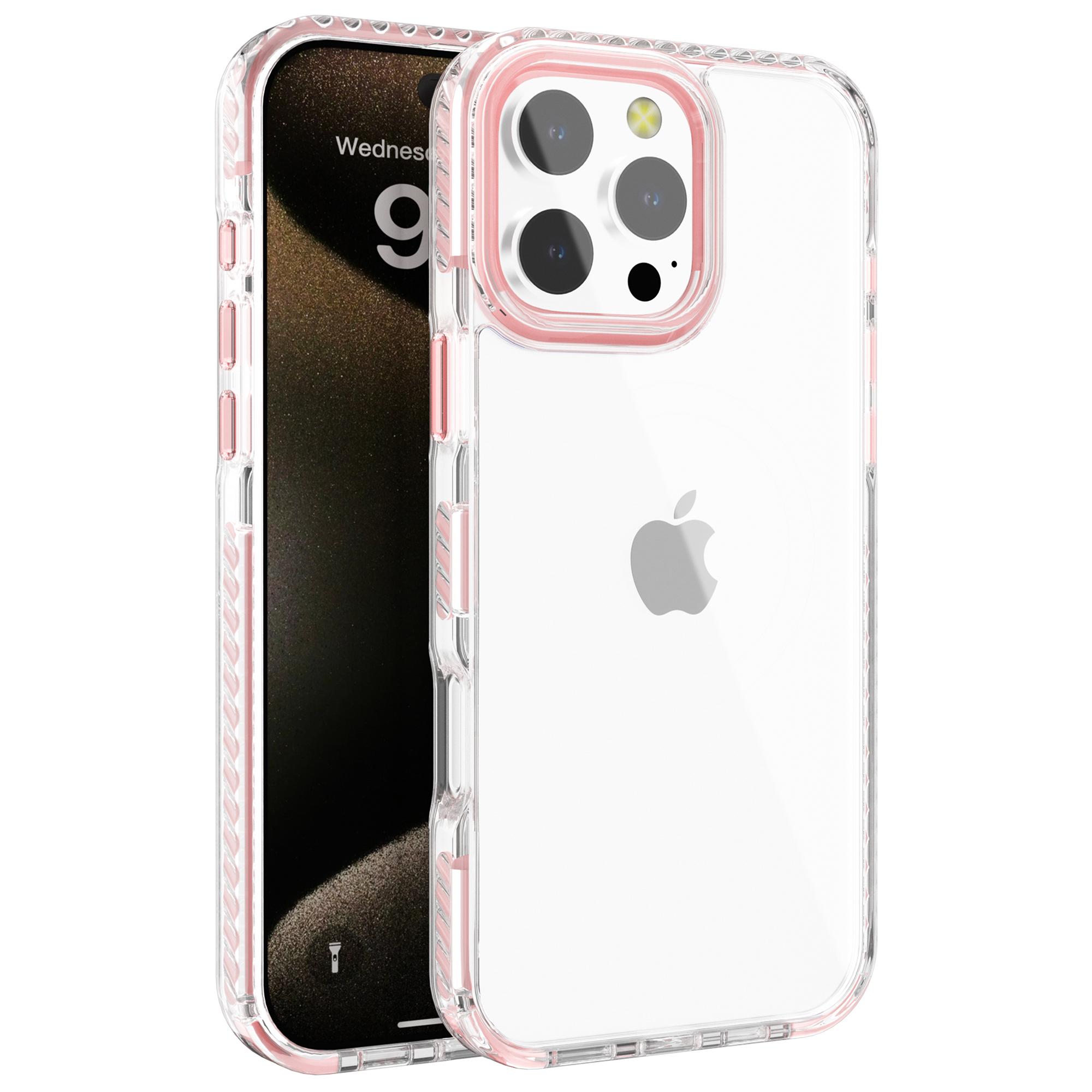 

For iPhone 15 Pro Clear Phone Case PC+TPU Shell Anti-Scratch Phone Cover A