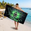 Borussia Mönchengladbach Benutzerdefiniertes Strandtuch, Personalisierter Name Textdruck, Fußballlogo Weiches Schnelltrocknendes Handtuch Urlaubsgeschenk
