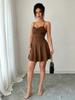 Dress French Sexy Women's Clothing Solid Color Waist Thin Suspender Small Dress