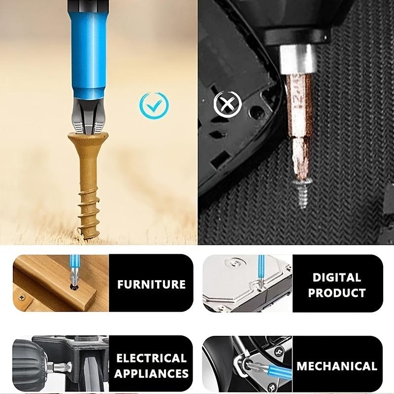 7Pcs Magnetic Anti-Slip Screwdriver Drill Bit Set - PH2 Phillips Bits 25mm-150mm for Hand Tools