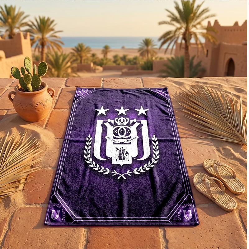 Anderlecht FC Druck Mikrofaser Strandtuch Schnelltrocknend Saugfähig Großes Handtuch für Strand Schwimmen Reisen