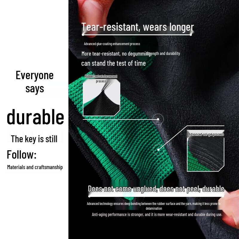 NHZHIW Wear-Resistant Latex Foam Grip Work Gloves