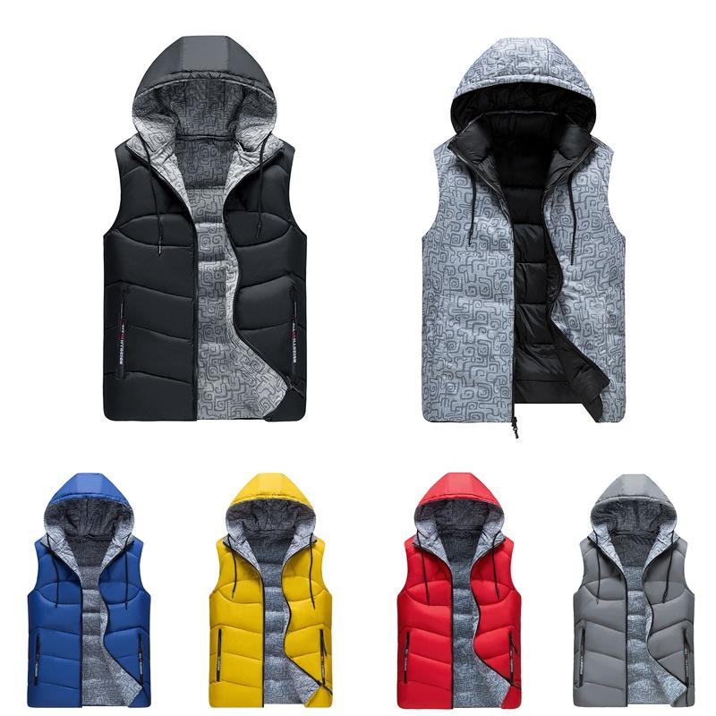 Thick Reversible Unisex Sleeveless Jacket Winter Vest Warm Men Casual Sport Coat