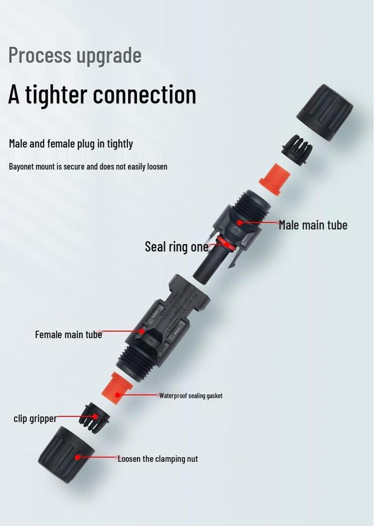 National Standard MC4 Solar DC Extension Cable: Photovoltaic Adapter in 2.5/4/6 mm², Male to Female Connector