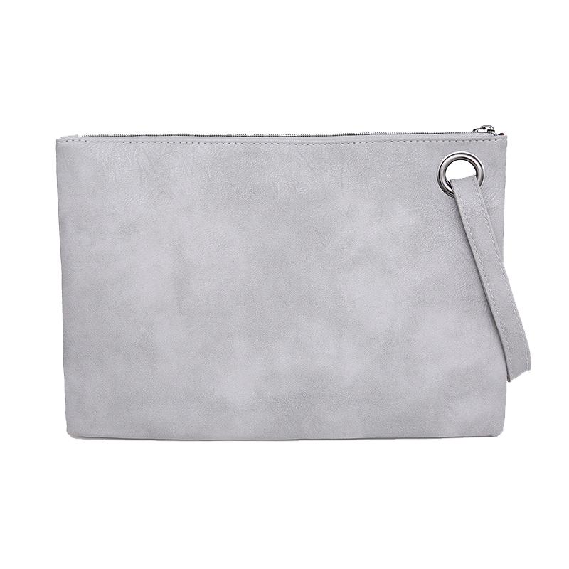 

Винтажный дневной клатч для женщин, однотонные сумки из искусственной кожи, женский кошелек для телефона, модные сумки на запястье 33x3x23cm