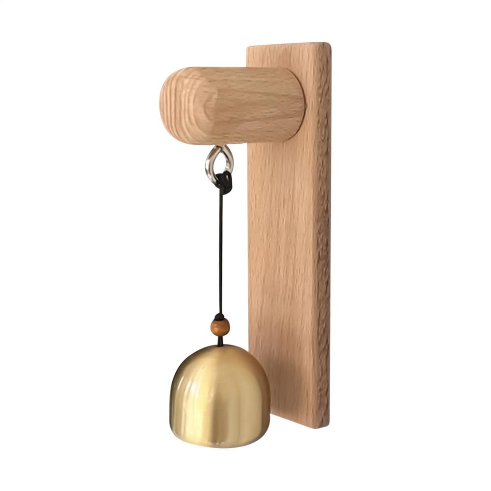 Bells for Door Wood Wind Chime Alert Decoration Shopkeeper Copper Door Bells for Home Shop Entrance Garden Gate Backyard