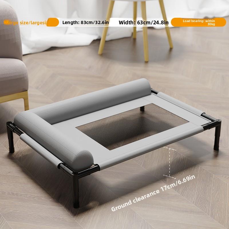 For Cats Dogs Elevated Cooling Dog Bed Washable Hammock Breathable Mesh Cot Indoor Outdoor Anti-Scratch Waterproof Portable