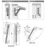 2Pcs 80 Degree Sprung Hinges Cabinet Door Lift Up Stay Flap Top Support Cupboard Kitchen Accessories