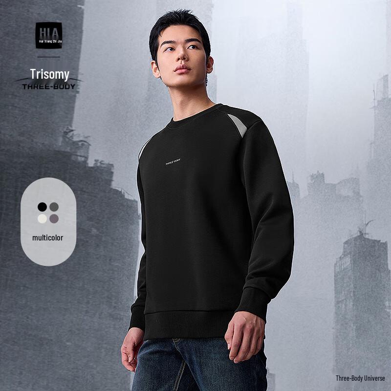HLA Three-Body Collaboration Men's Patchwork Round Neck Sweatshirt