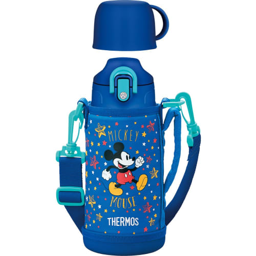 Thermos Vacuum Insulated 2-Way Bottle, Disney Mickey Mouse, 630ml/600ml, Blue Star FHO-600WFDS BLS