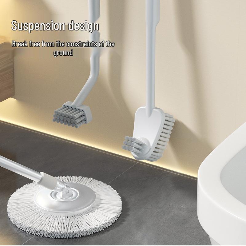 Wall-Mounted Toilet Brush with Long Handle for Efficient Crevice and Bathroom Cleaning