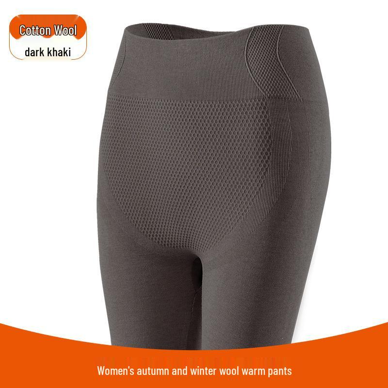 Women's Lambswool Tummy Control High Elastic Slimming Pants for Autumn and Winter