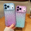 Colorful Gradient Glitter Peacock iPhone 17 Case with Rhinestones for Apple 16 Pro Max