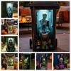 Self Adhesive Halloween Trash Can Decal Sticker Waterproof Trash Can Sticker  Garden Layout